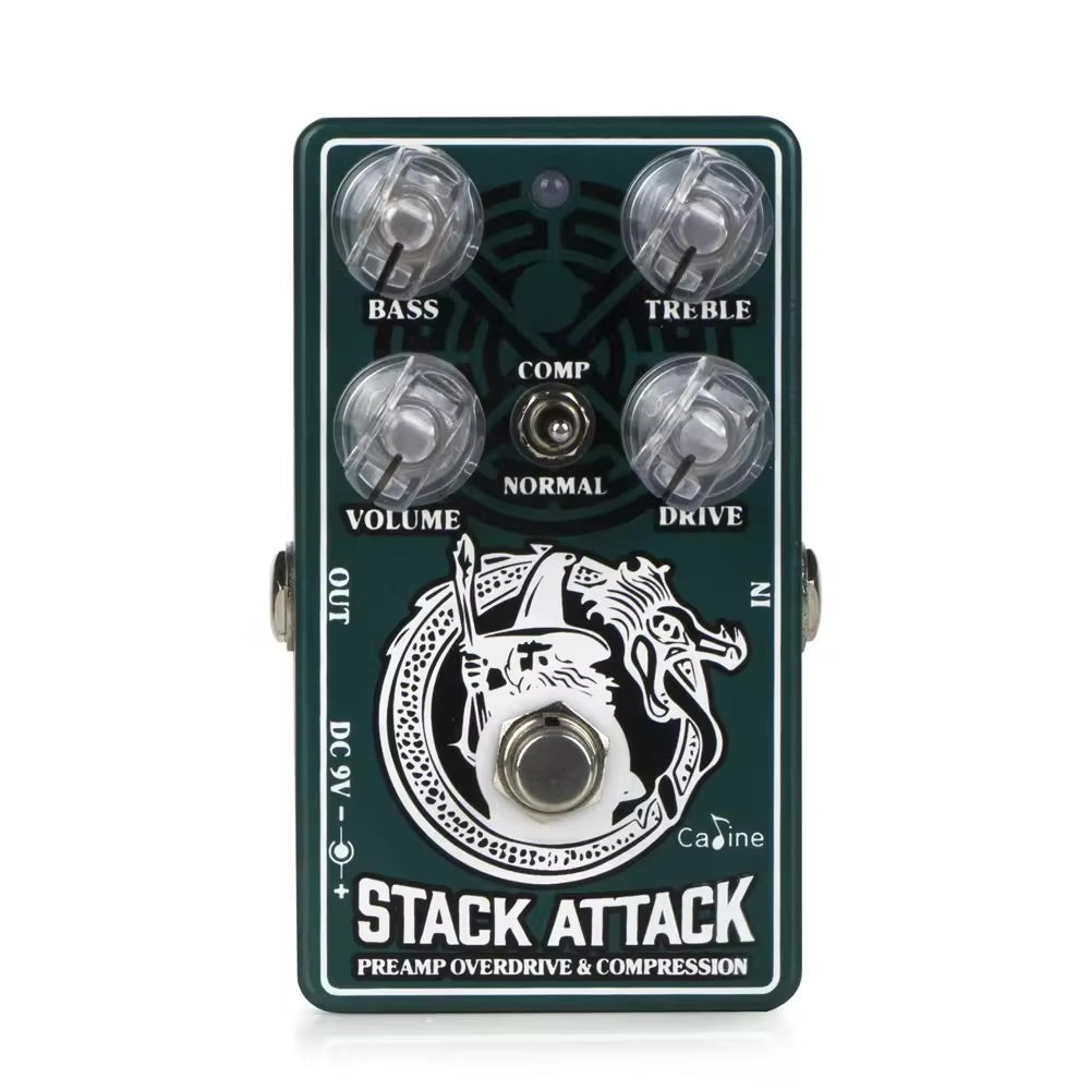 Caline CP-509 Stack Attack Preamp Overdrive Compressor Guitar Effect Pedal