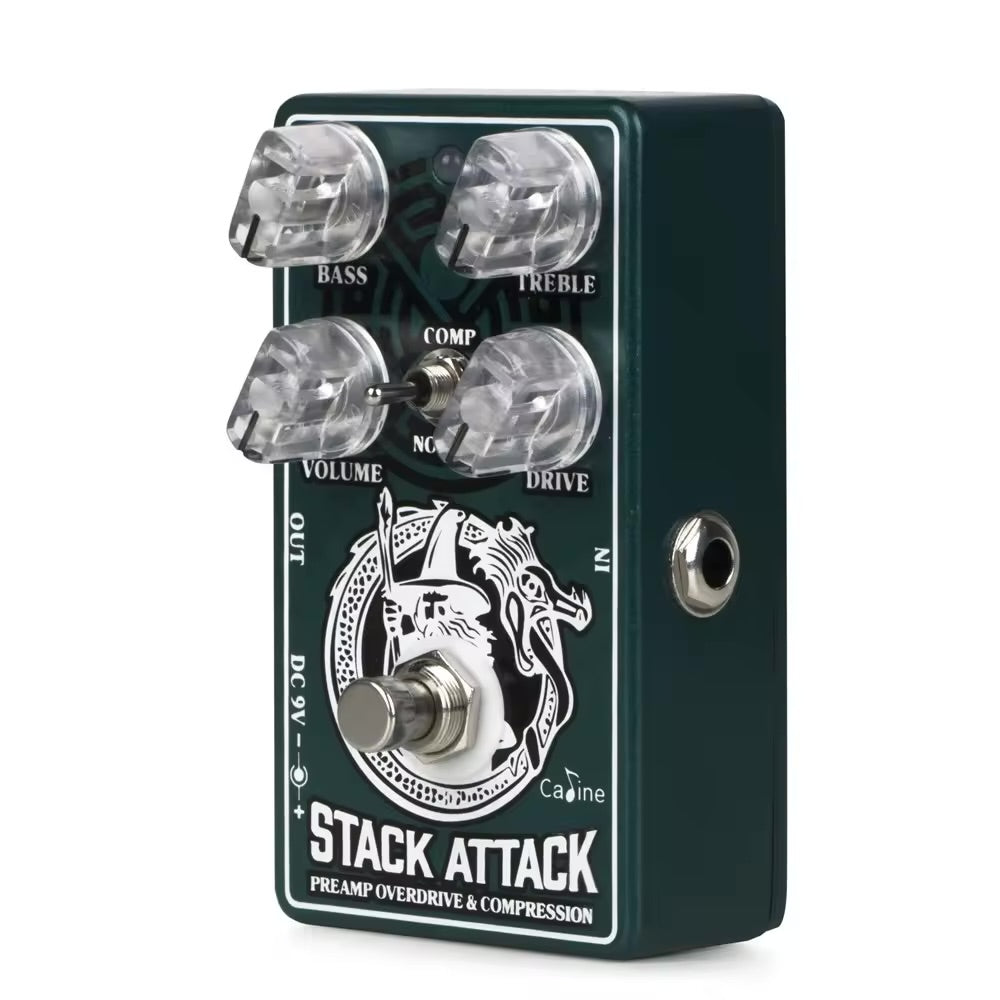 Caline CP-509 Stack Attack Preamp Overdrive Compressor Guitar Effect Pedal