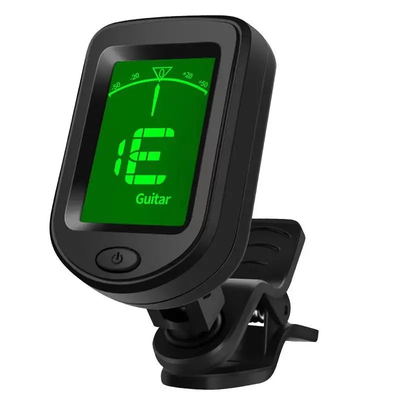 Clip-On Tuner for Guitar, Bass, Violin & Ukulele – Rotating Display