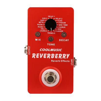 Coolmusic Reverberry Digital Reverb Guitar Pedal - 16 Effects