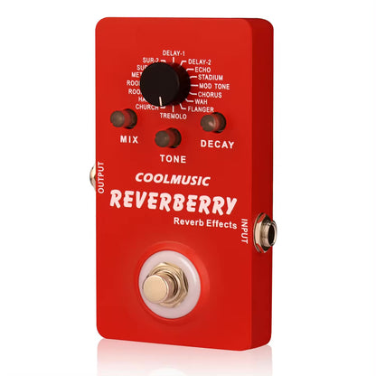 Coolmusic Reverberry Digital Reverb Guitar Pedal - 16 Effects