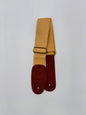 Cotton Guitar Strap - Leather Ends - 7 Colors