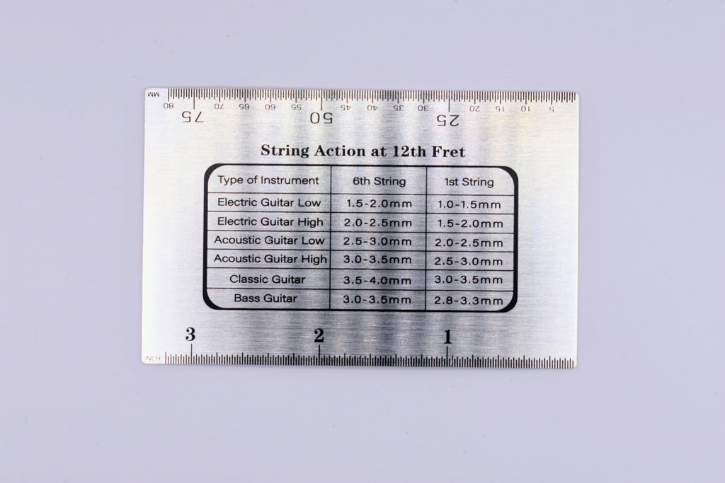 Precision Guitar String Action Gauge Ruler – Measure & Adjust with Accuracy