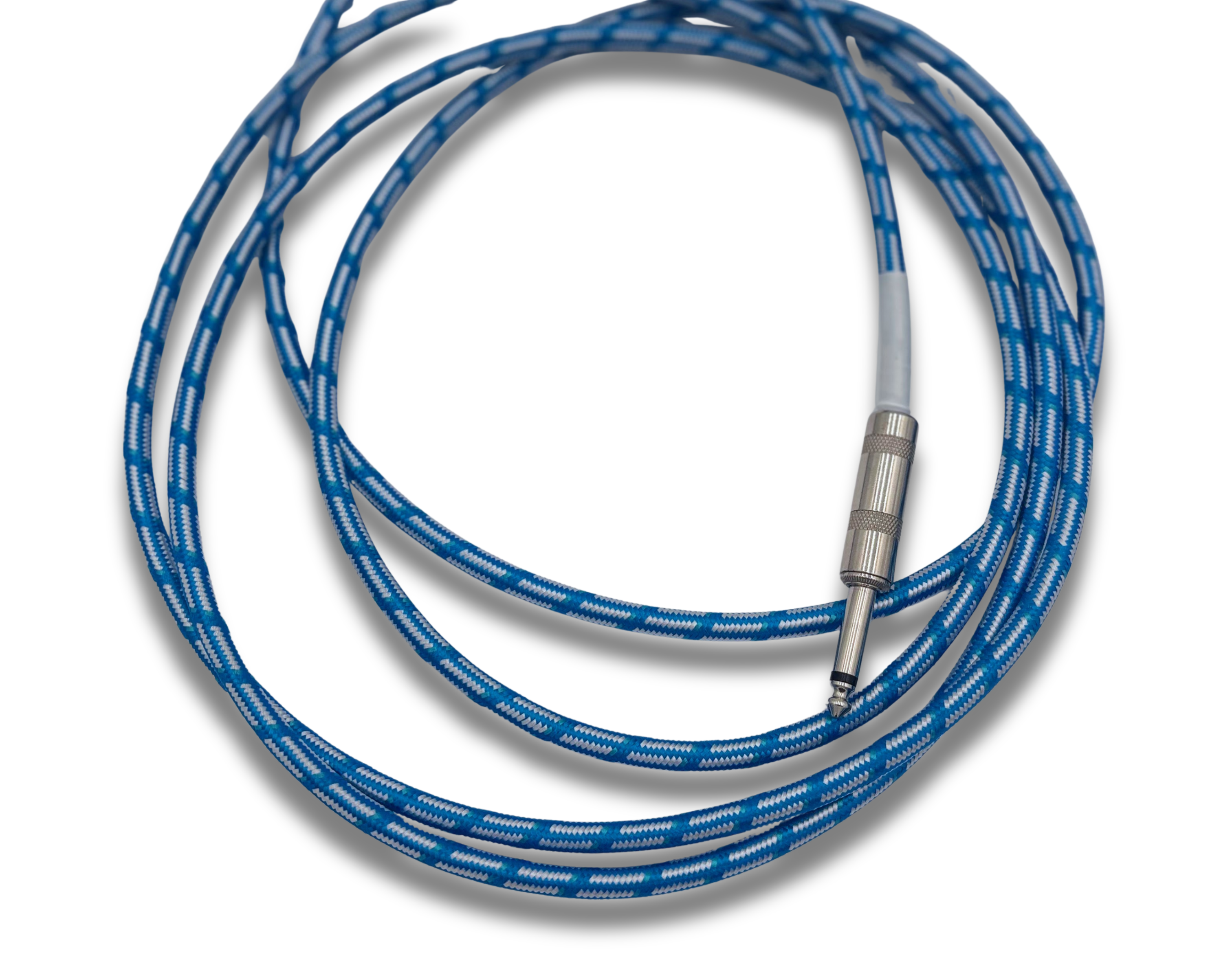 Premium 3-Meter (10 ft) Blue Guitar Cable – Right-Angle Jack for Stage & Studio