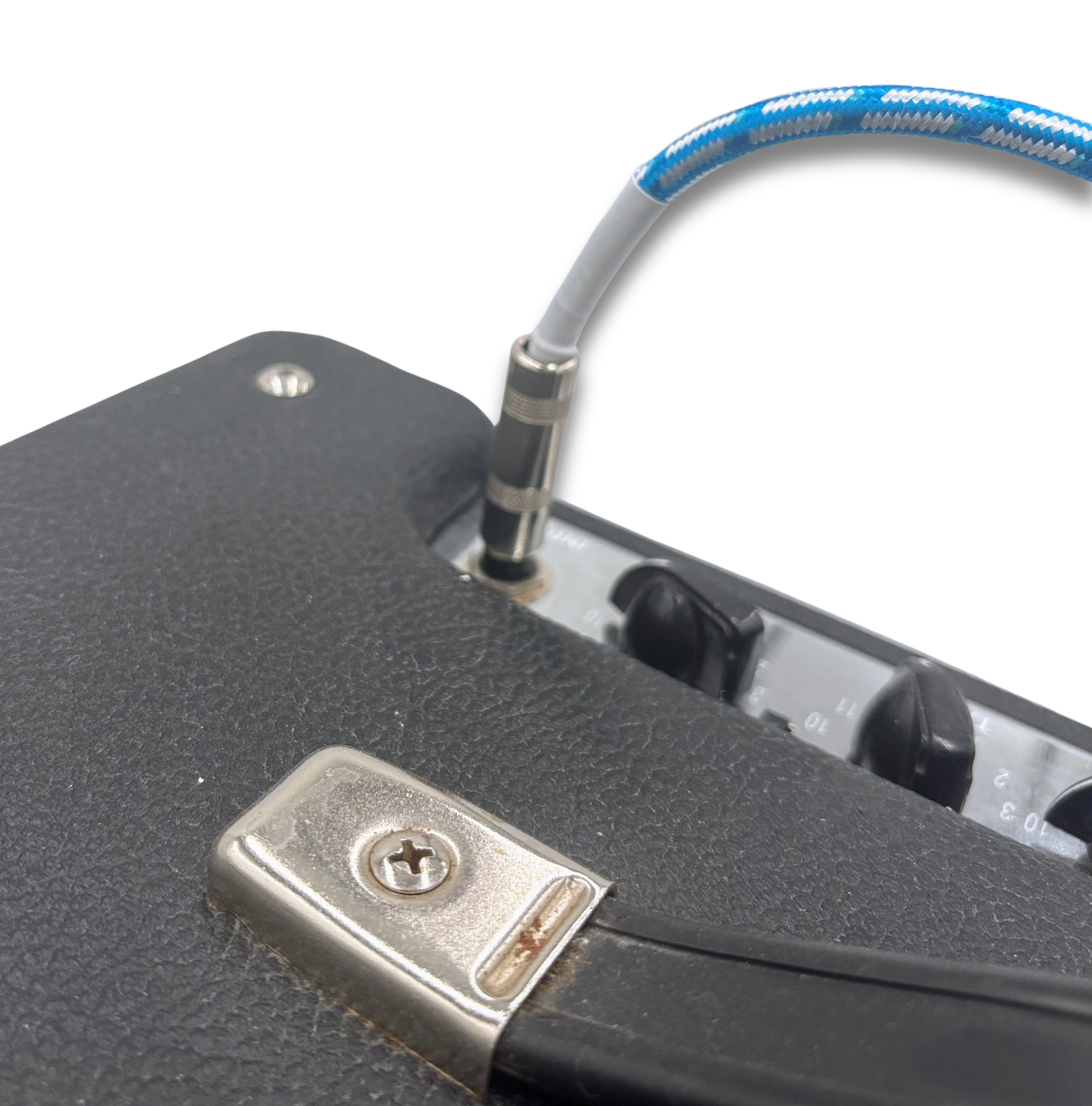 Premium 3-Meter (10 ft) Blue Guitar Cable – Right-Angle Jack for Stage & Studio