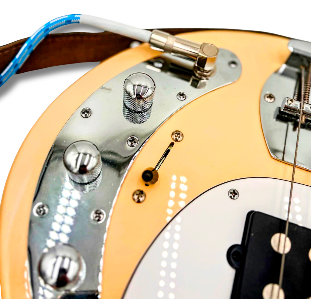 Premium 3-Meter (10 ft) Blue Guitar Cable – Right-Angle Jack for Stage & Studio