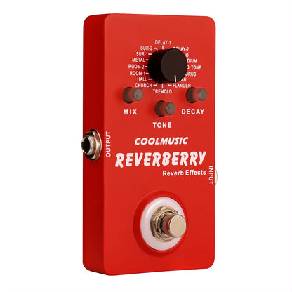 Coolmusic Reverberry Digital Reverb Guitar Pedal - 16 Effects