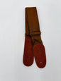 Cotton Guitar Strap - Leather Ends - 7 Colors