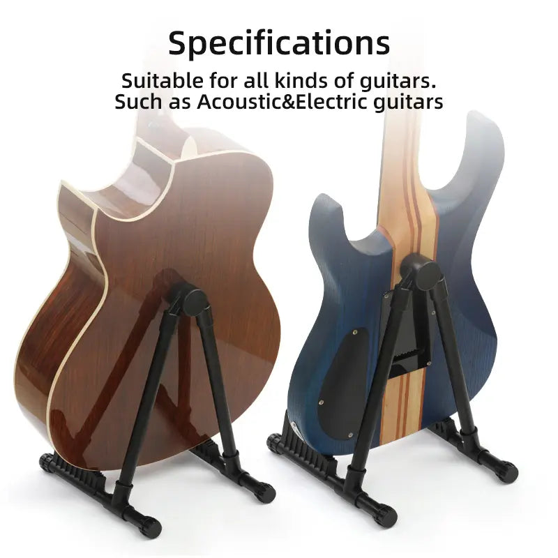 Foldable A-Frame Guitar Stand – Fits Electric, Acoustic & Bass Guitars