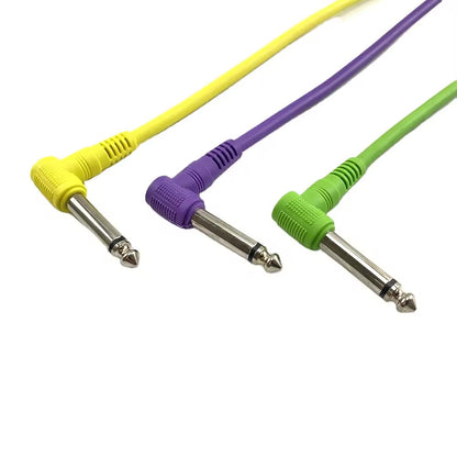 6 Pack Guitar Patch Cables - 20cm (apprx 8 in) - Multicolored