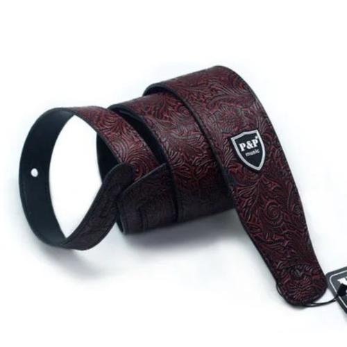 Premium Embossed Vegan Leather Guitar Strap – 14 Styles of Comfort & Class