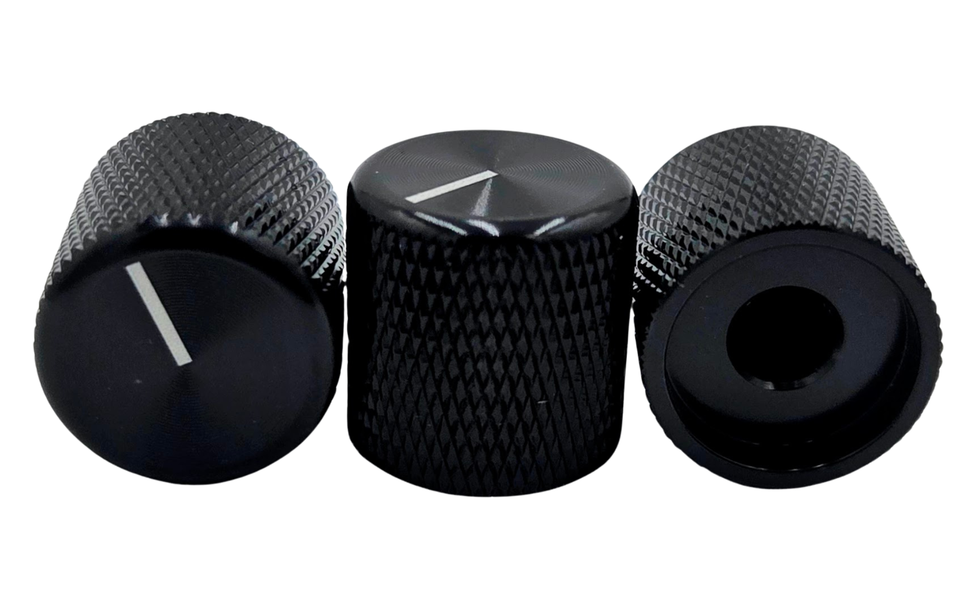 Black Aluminum Guitar Knobs