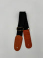 Cotton Guitar Strap - Leather Ends - 7 Colors