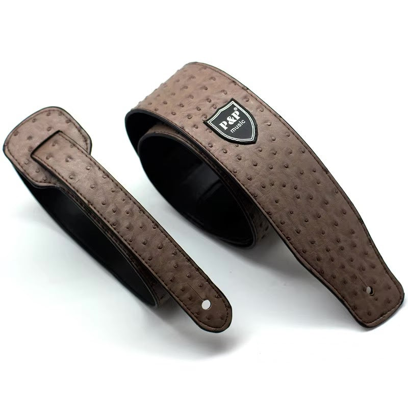Premium Embossed Vegan Leather Guitar Strap – 14 Styles of Comfort & Class