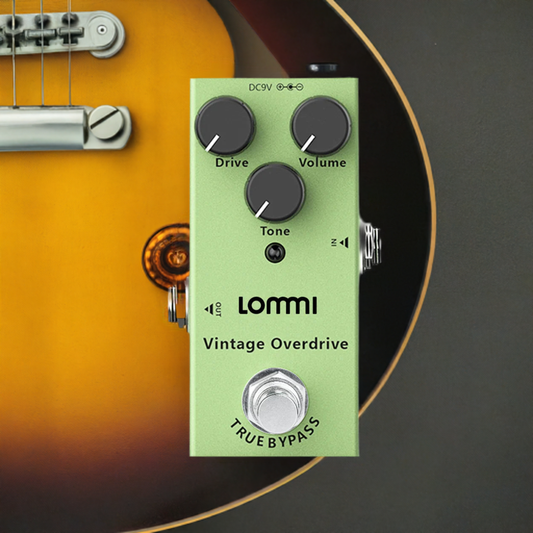 LOMMI Vintage Overdrive Guitar Pedal - Distortion Mini Pedal