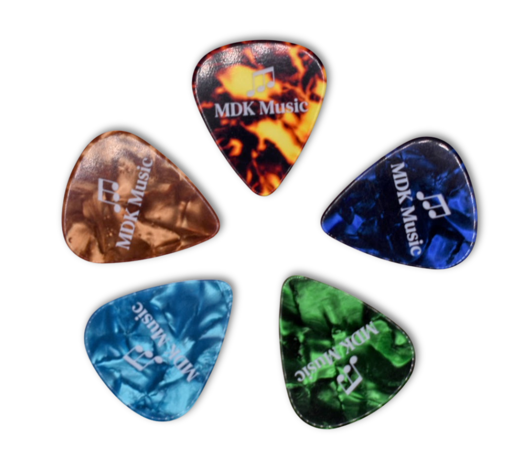 Guitar Picks – 30 Pack (0.71mm Medium) – Celluloid, Assorted Colors
