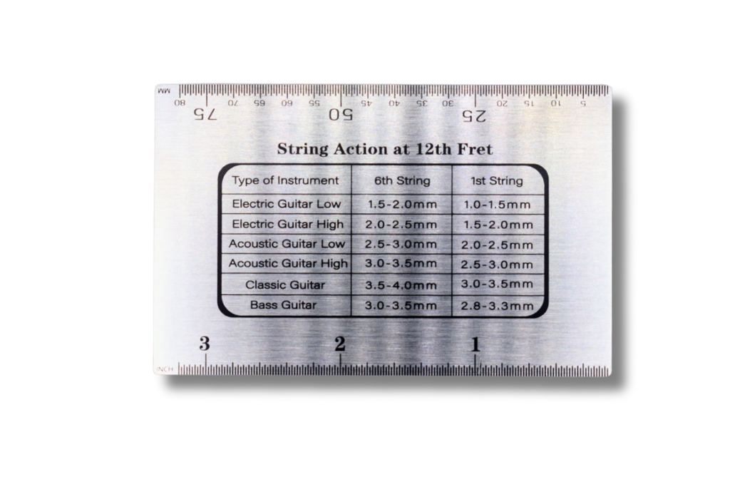 Precision Guitar String Action Gauge Ruler – Measure & Adjust with Accuracy