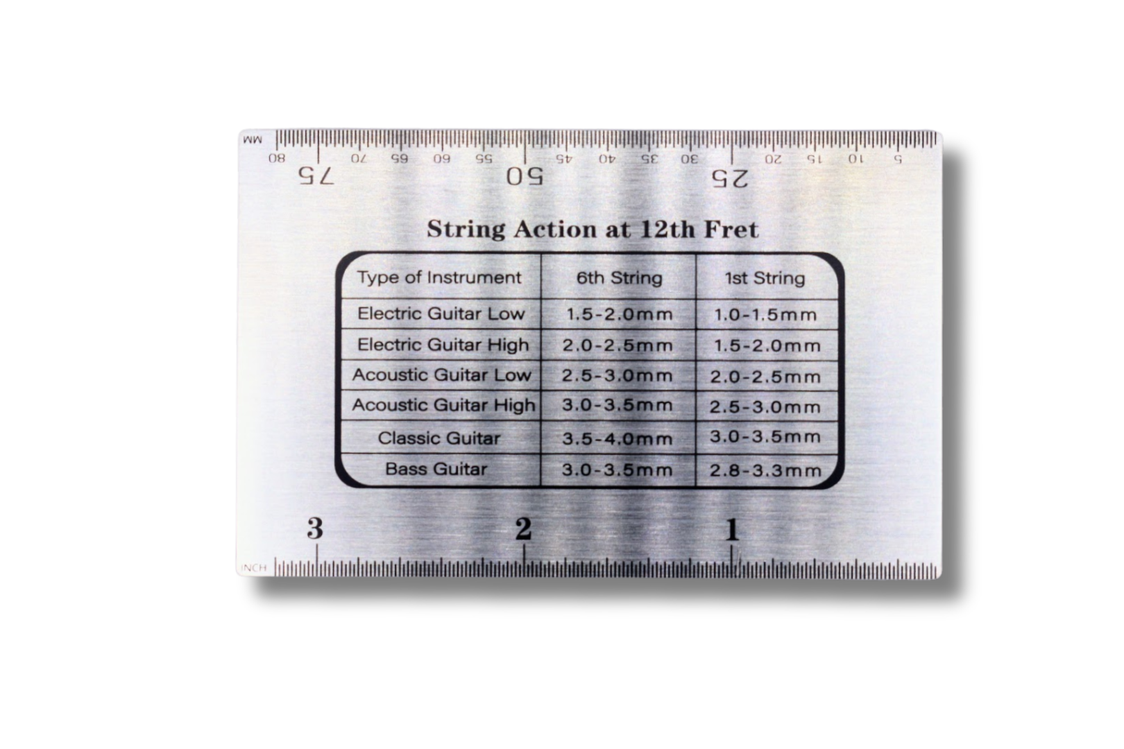 Precision Guitar String Action Gauge Ruler – Measure & Adjust with Accuracy