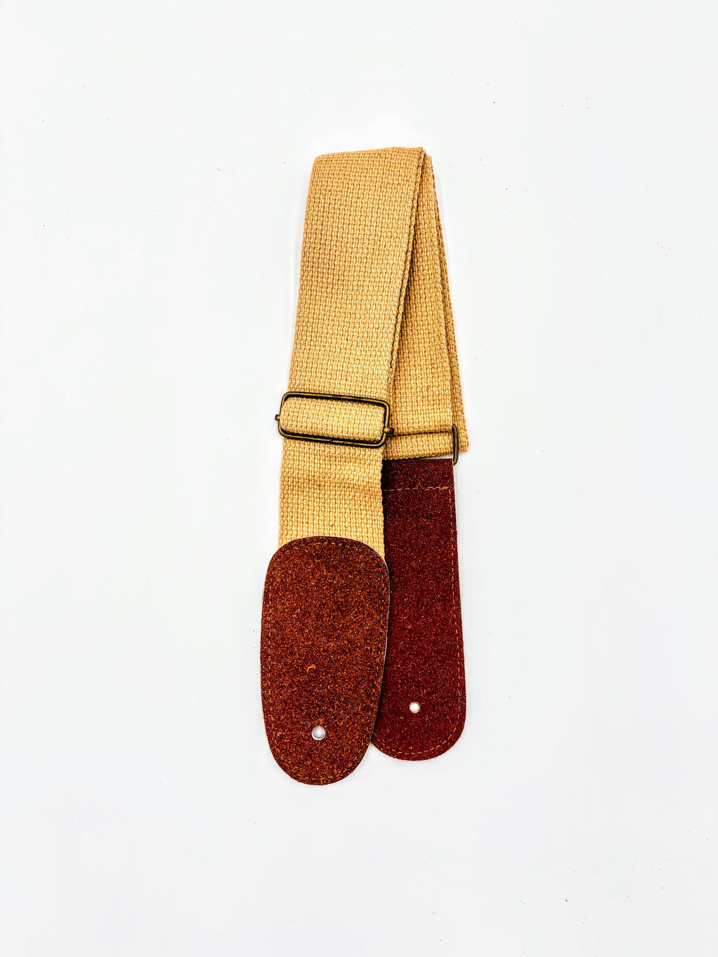 Cotton Guitar Strap with Leather Ends – Adjustable, Comfortable & Stylish (7 Colors)