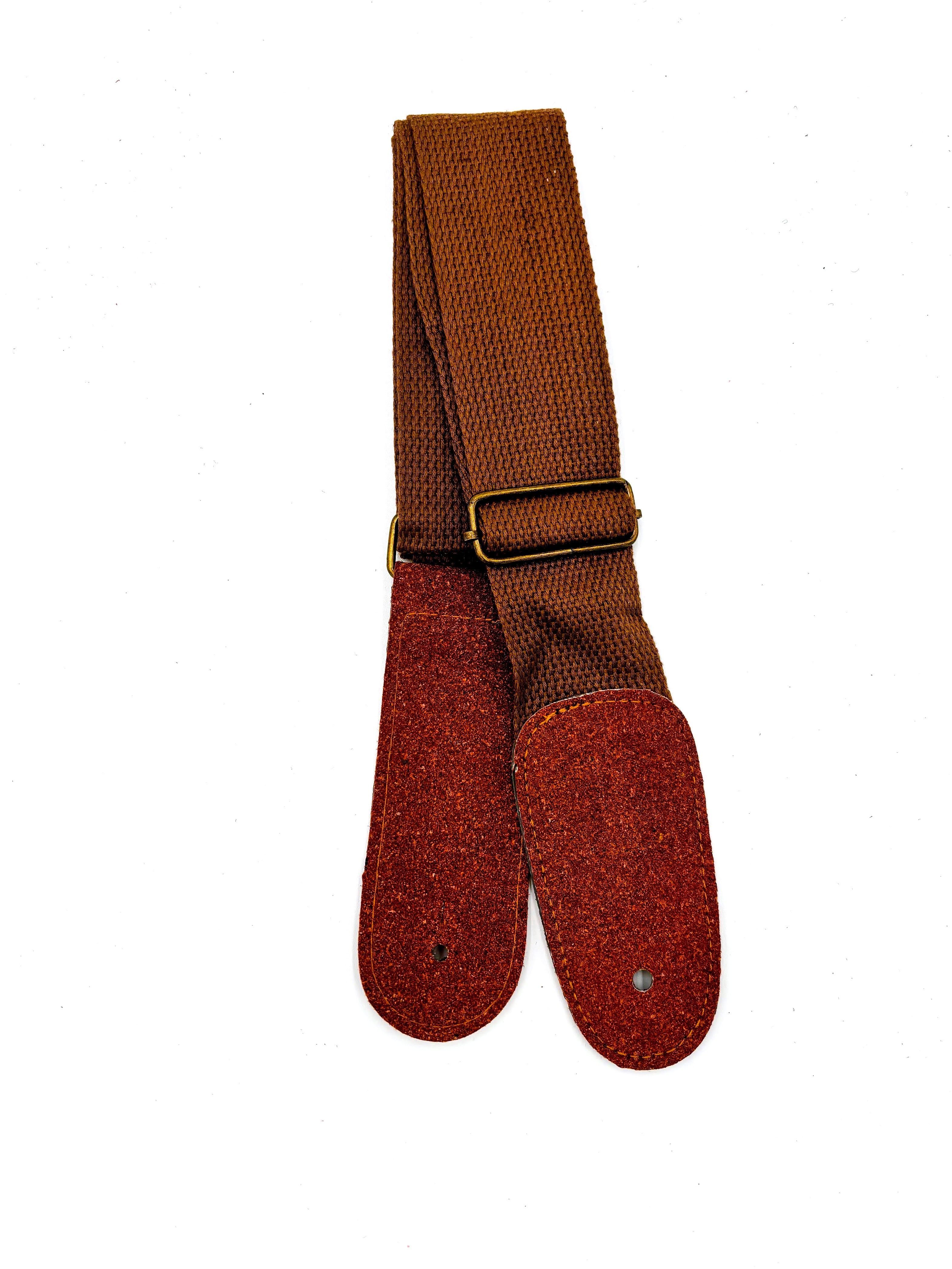 Cotton Guitar Strap with Leather Ends – Adjustable, Comfortable & Stylish (7 Colors)