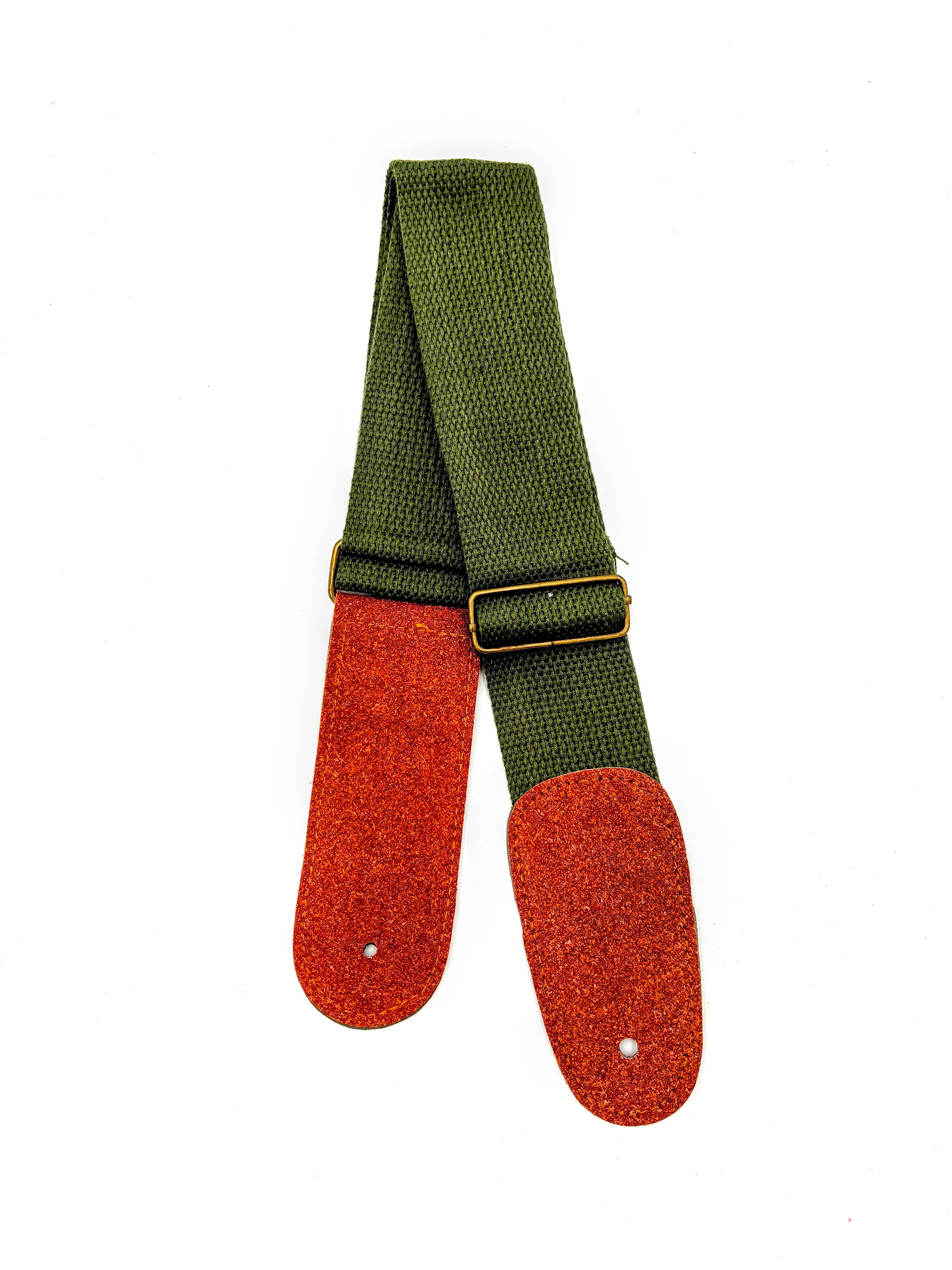 Cotton Guitar Strap with Leather Ends – Adjustable, Comfortable & Stylish (7 Colors)