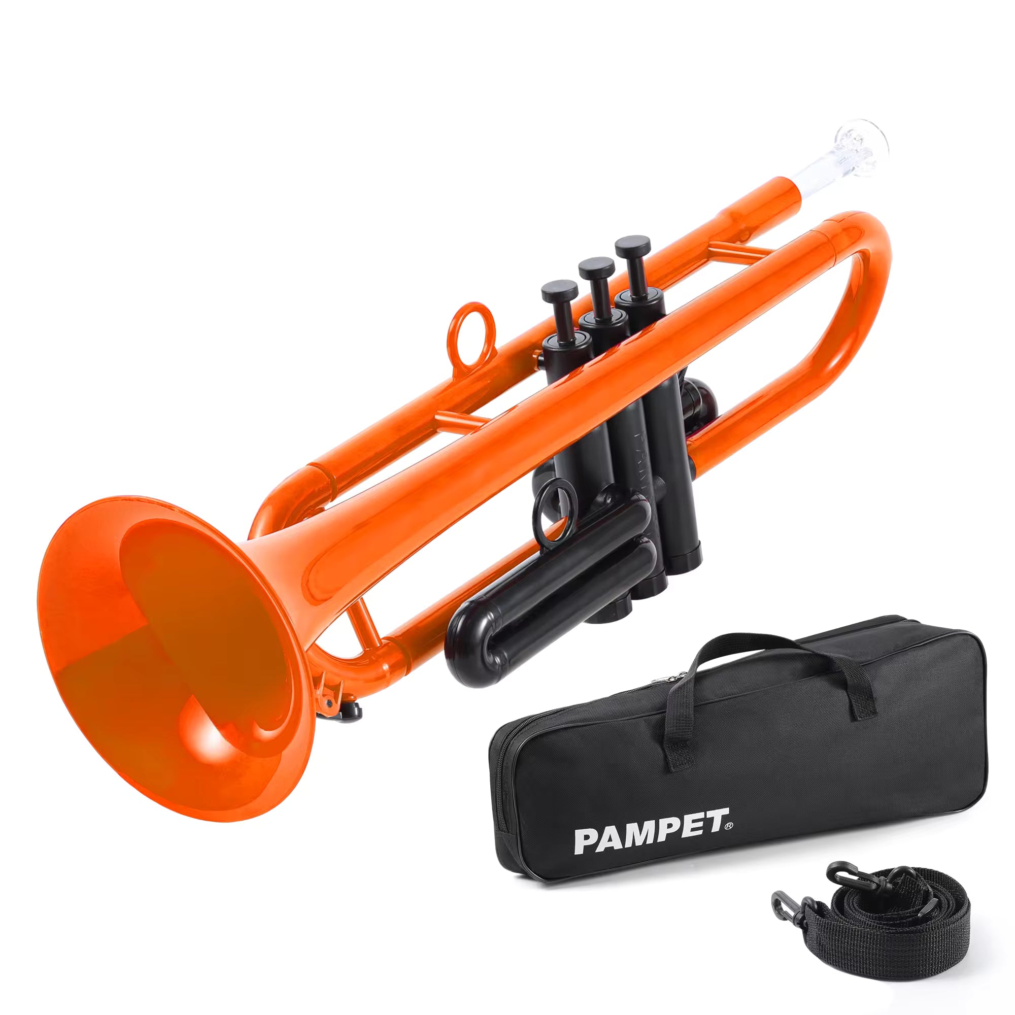 Pampet Plastic Trumpet – Bb - Lightweight Durable ABS – 6 Colors – With Bag