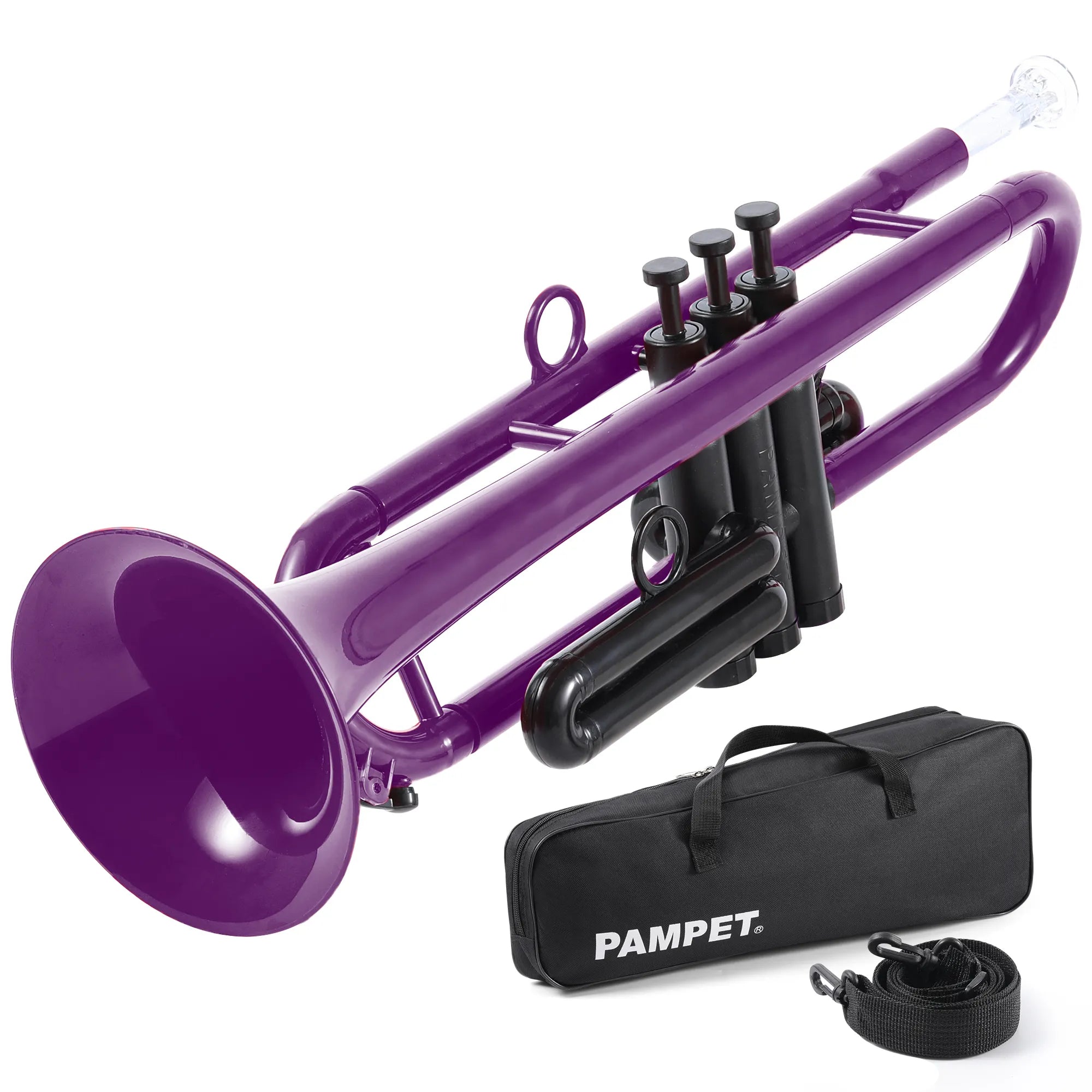 Pampet Plastic Trumpet – Bb - Lightweight Durable ABS – 6 Colors – With Bag