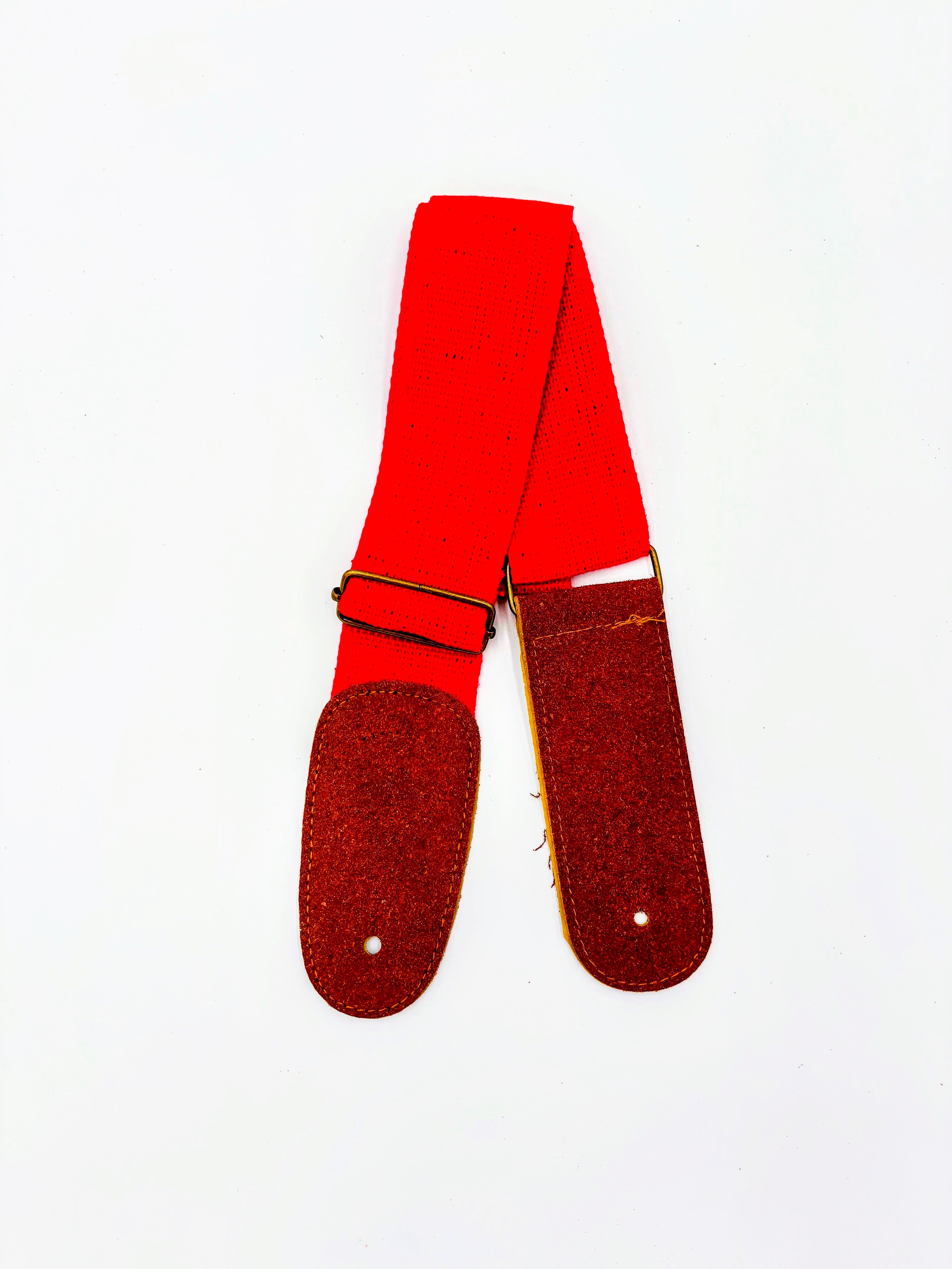 Cotton Guitar Strap with Leather Ends – Adjustable, Comfortable & Stylish (7 Colors)